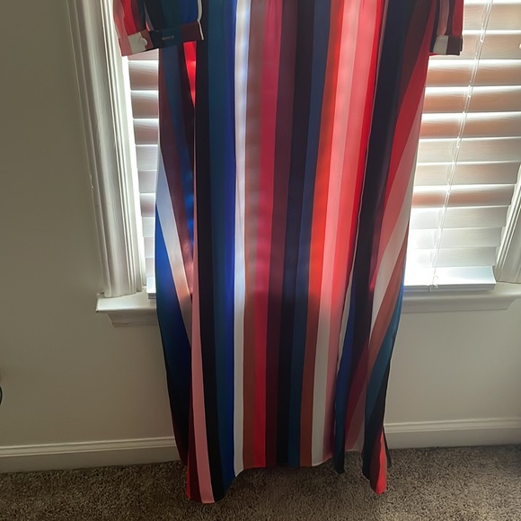 XL Colorful ICHOIX Dress W/ Slit - Picture 2 of 8